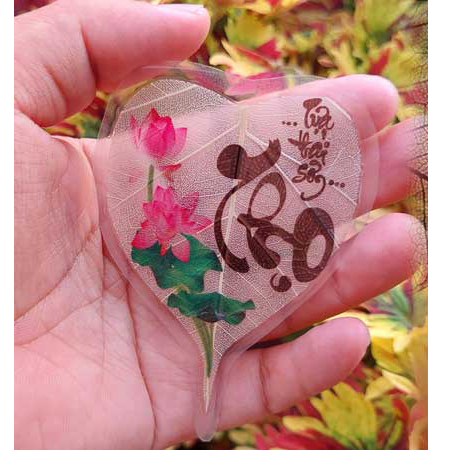 Lá Bồ Đề Ốp ĐT Hoa Sen - Thọ